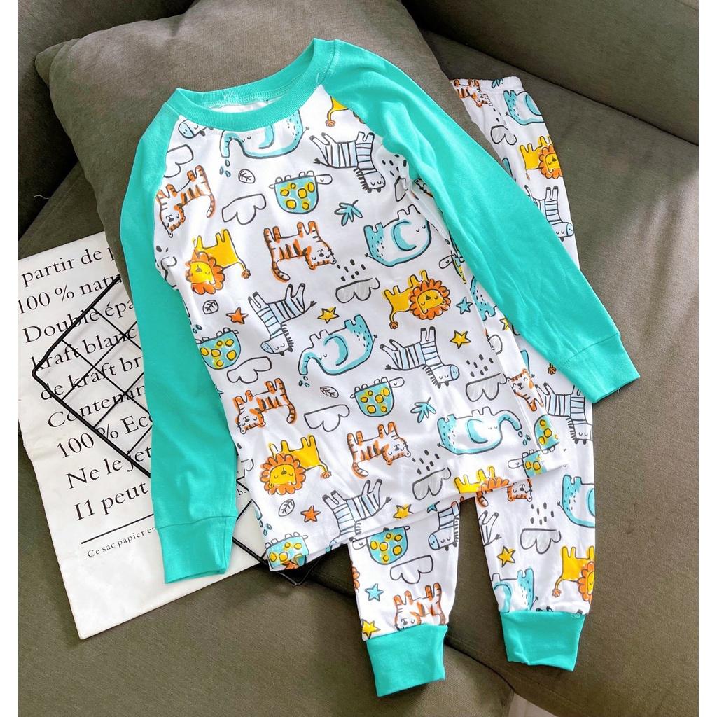 Đồ bộ bé trai, bộ ngủ dài tay cho bé trai bigsize lớn 18-35KG chất thun cotton mềm mịn mát