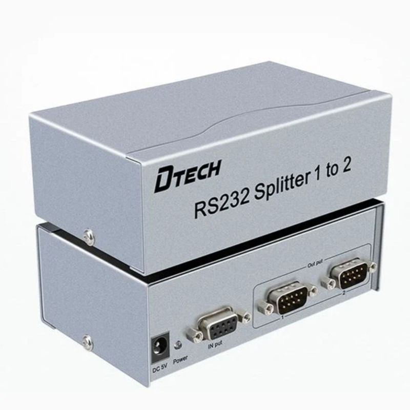 Bộ chia cổng RS232 1 ra 2 có cấp nguồn chính hãng DTECH DT-5047. Hàng chính hãng !!!