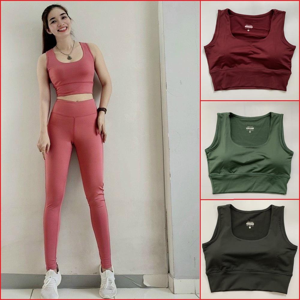 Bộ đồ tập gym yoga aerobic nữ quần áo tập gym yoga aerobic nữ dáng đẹp quần dài áo sát nách chất vải co giãn