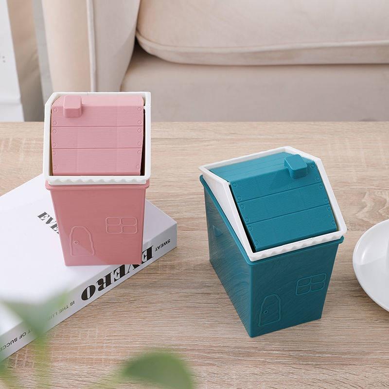 Sáng tạo, Mini Dễ thương, Máy tính để bàn Thùng rác, Nhà nhựa, Bàn ký túc xá, Cận cảnh