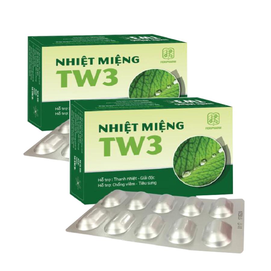 2 Hộp nhiệt miệng TW3 hỗ trợ ngăn ngừa nhiệt miệng