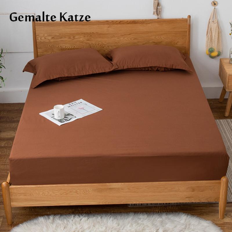 Tất Cả Các Kích Thước Mịn Chống Thấm Nước Bảo Vệ Nệm Cho Hộp Đệm Bao Miếng Lót Da Đồng Màu Chống Nước Lắp Giường