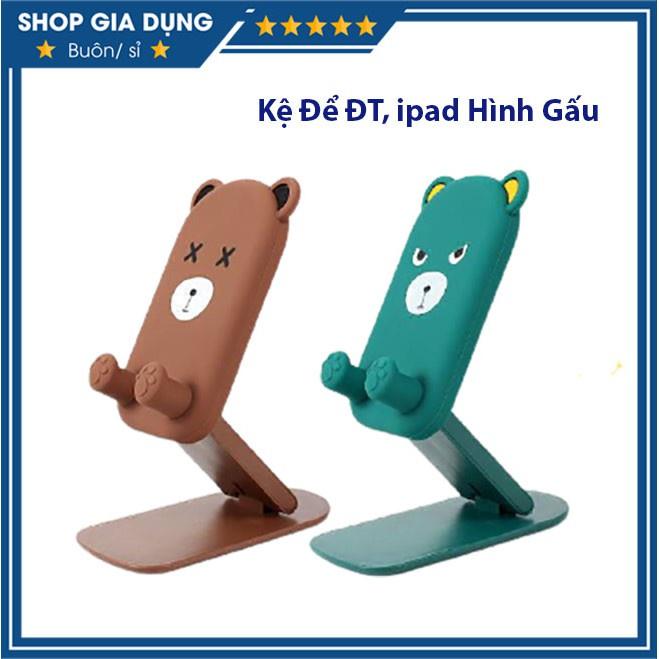 SP0194 Kệ Để Điện Thoại, Ipad Hình Gấu, Giá Để Điện Thoại Ipad Có Thể Gấp Gọn