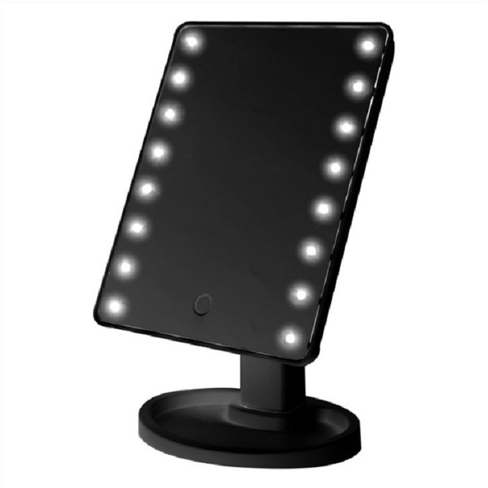 Gương đèn Led trang điểm 22 bóng - Đen