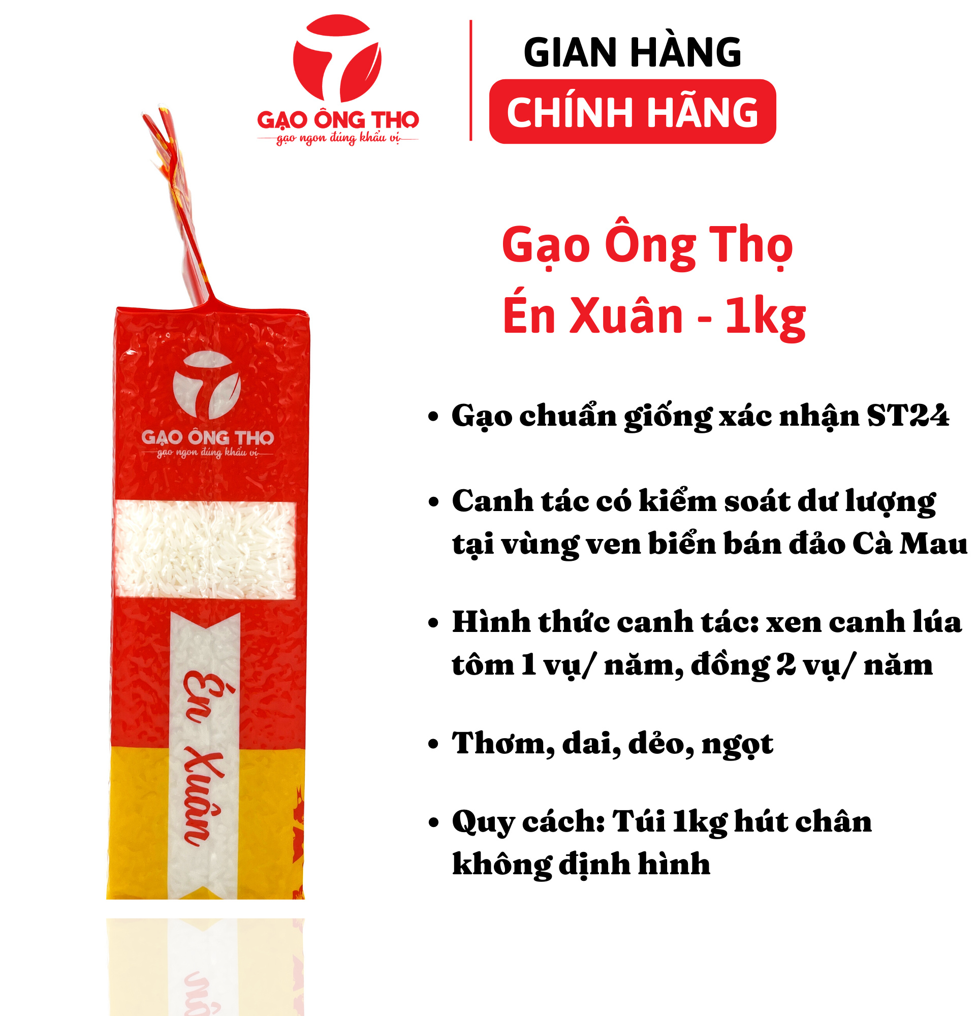 Gạo Ông Thọ - Én Xuân túi 1 kg