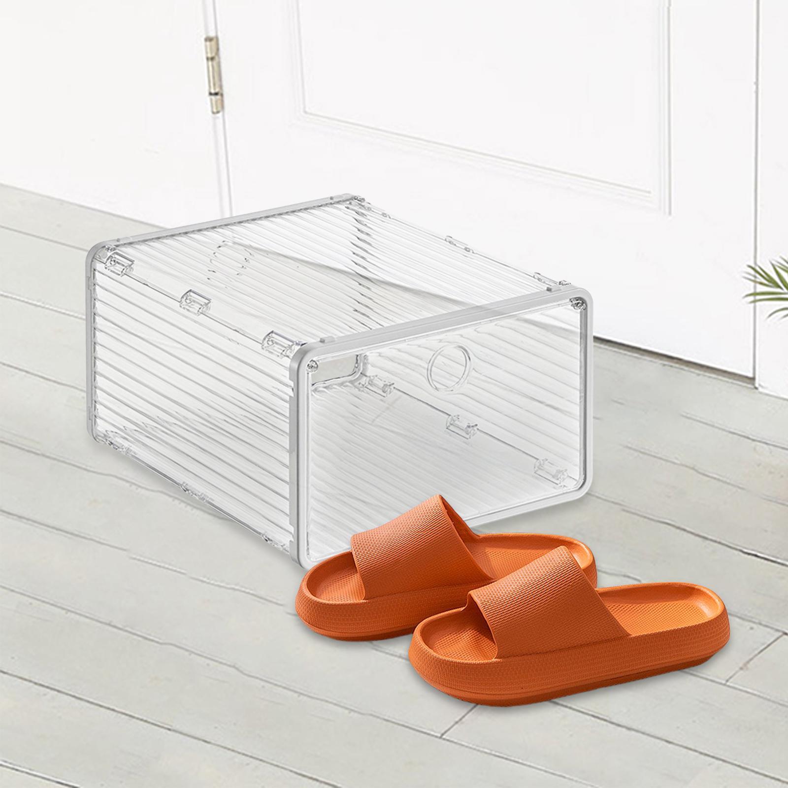 Shoe Storage Box Shoe Organizer with Lid Shoe Holder for Closet Apartment RV