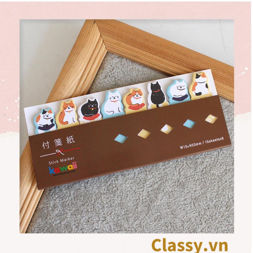 80 miếng Giấy note ghi nhớ mini Classy Post-It, hình pets dễ thương sáng tạo tiện dụng; kích thước PK641
