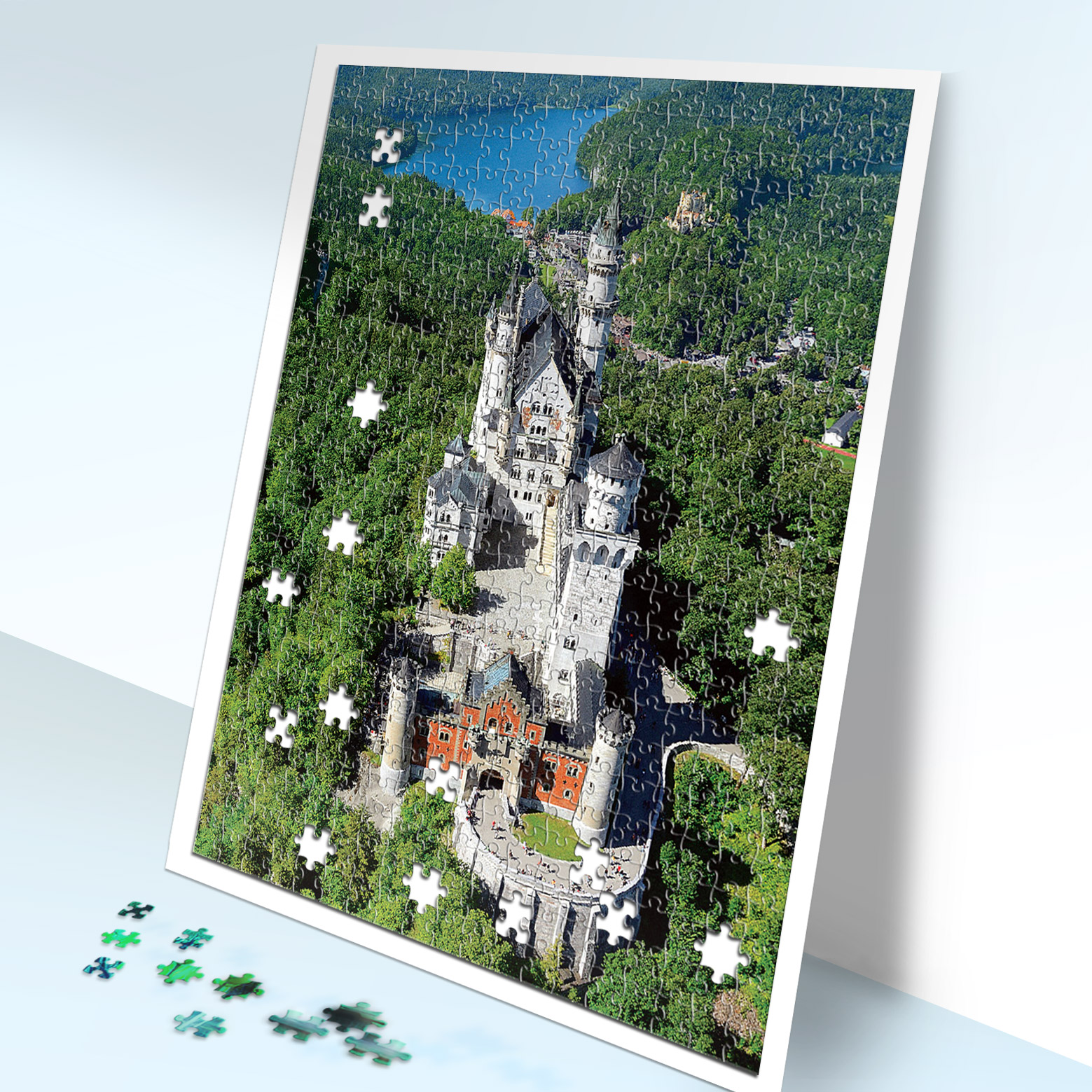 Tranh xếp Hình Tia Sáng Lâu Đài Neuschwanstein