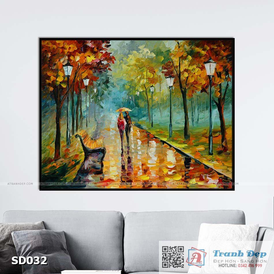 Tranh canvas sơn dầu trường phái ấn tượng (palette knife) - SD032