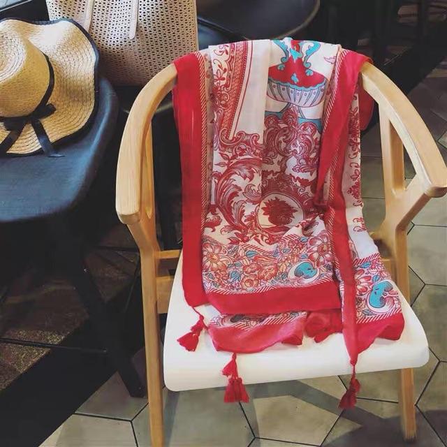 Khăn choàng du lịch biển khăn choàng boho in hoạ tiết thổ cẩm
