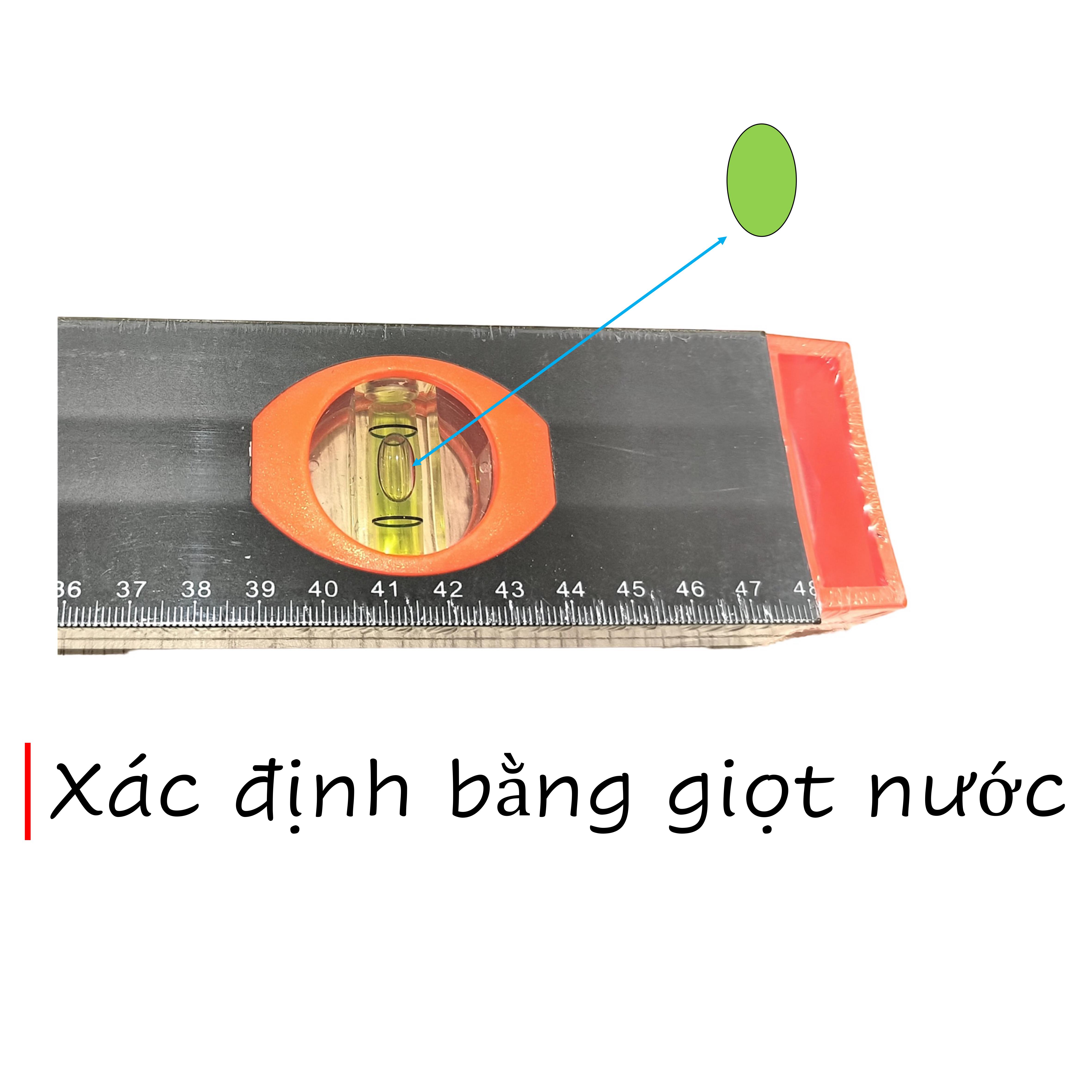 Thước đo thuỷ - Thước đo góc - Kiểm tra độ cân bằng của bề mặt ngang và dọc chính xác - Ứng dụng phổ biến sử dụng tại gia đình và ngành kỹ sư xây dựng - Thước nhỏ 28cm - Thước lớn 48cm