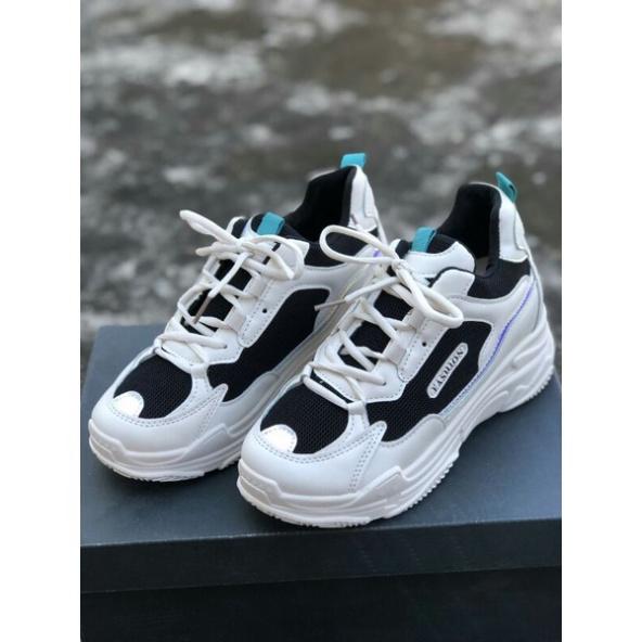 (NEW) *Cao 7 cm*Giày thể thao sneaker nữ Ảnh THẬT giày ĐẾ ĐỘN 7 cm SIÊU CAO ( 2 màu )