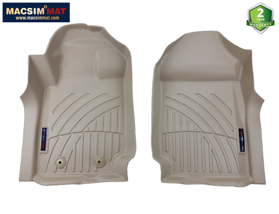 Thảm lót sàn xe ô tô Ford Ranger 2012-2020 Nhãn hiệu Macsim chất liệu nhựa TPV cao cấp màu be