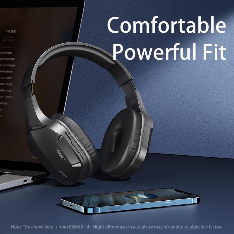 Tai nghe Bluetooth chụp tai Remax RB-750HB W5.0, tích hợp khe thẻ TF, pin dùng 4H - Hàng Chính Hãng