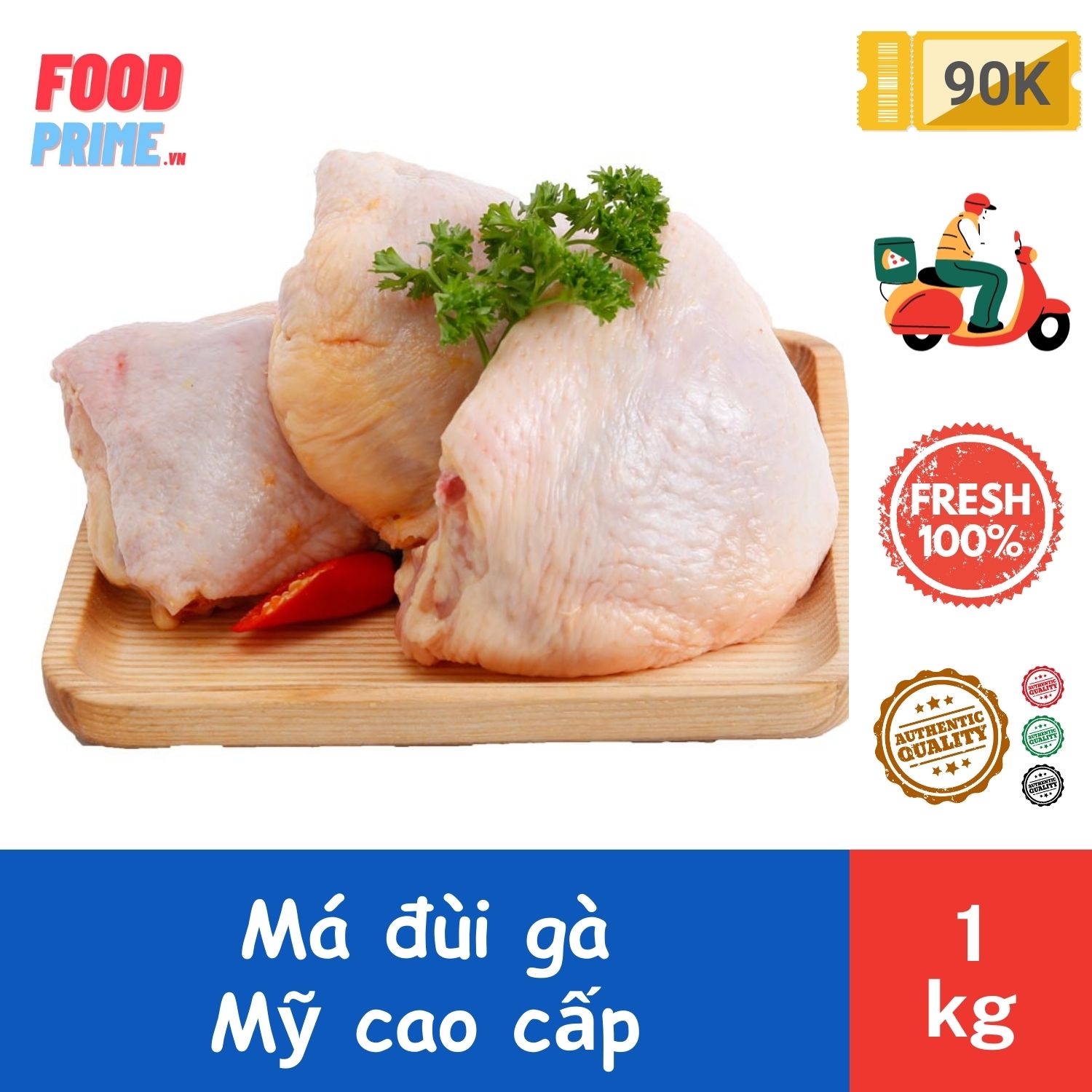 Má Đùi Gà Túi 1kg Premium - FoodPrime Market