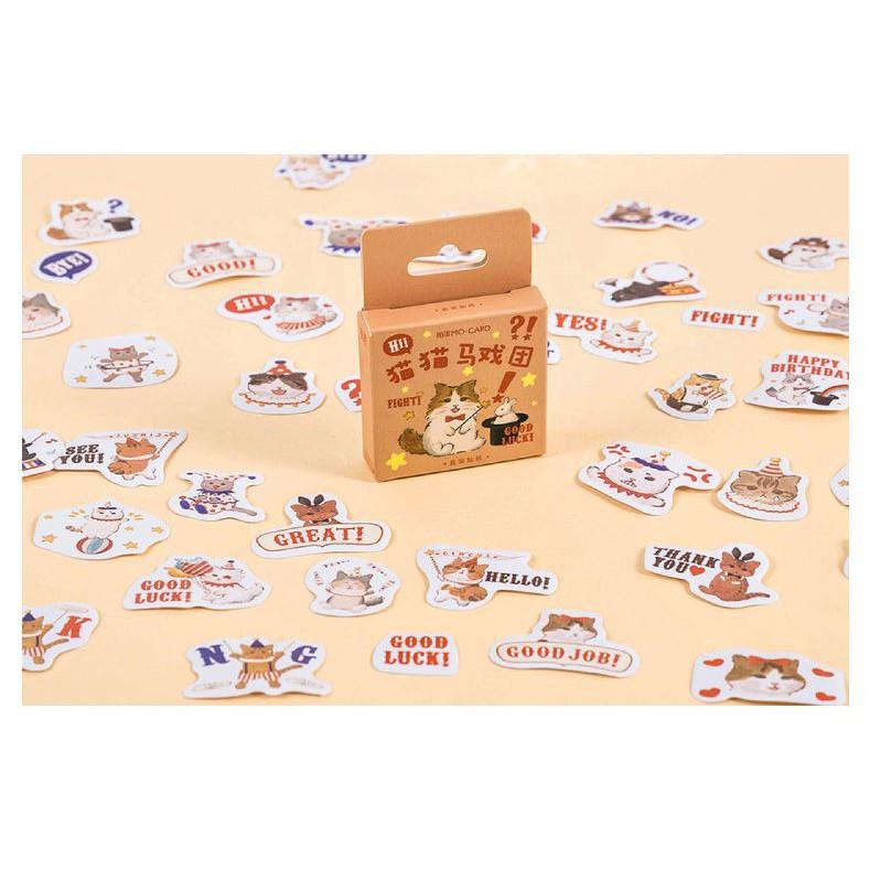 Bộ 46 Sticker Mèo Ảo Thuật E110
