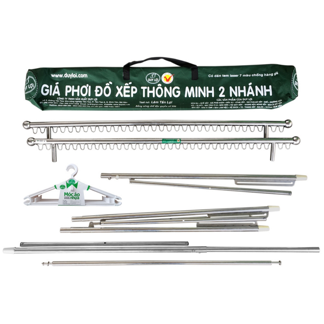 GIÁ PHƠI ĐỒ 2 NHÁNH NGẮN