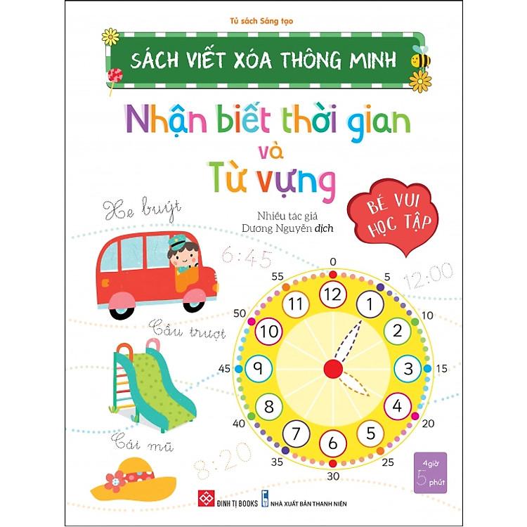 Sách Viết Xóa Thông Minh - Nhận Biết Thời Gian Và Từ Vựng