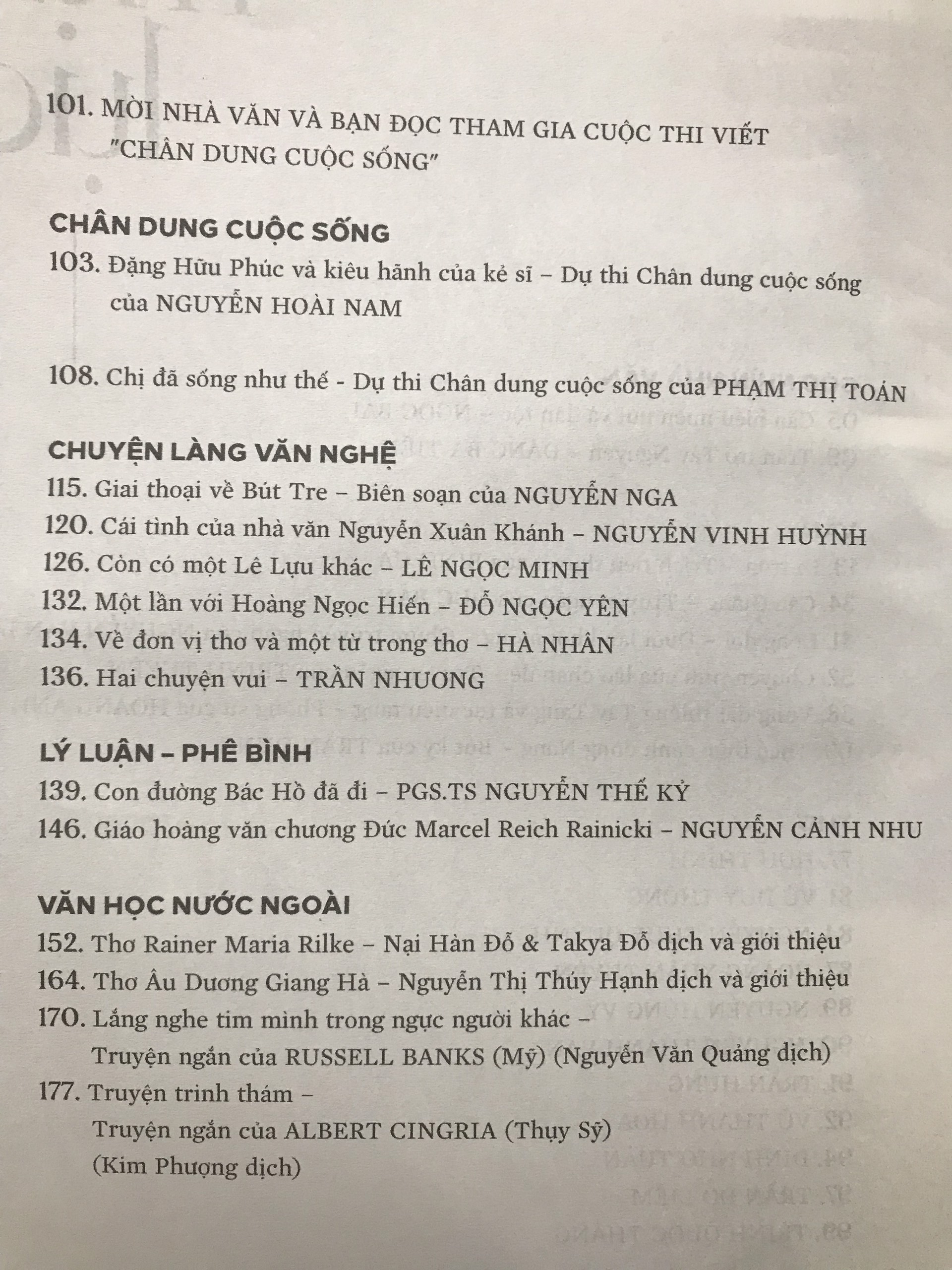 Tạp chí Nhà Văn và Cuộc Sống số 2 (Hội Nhà Văn Việt Nam)