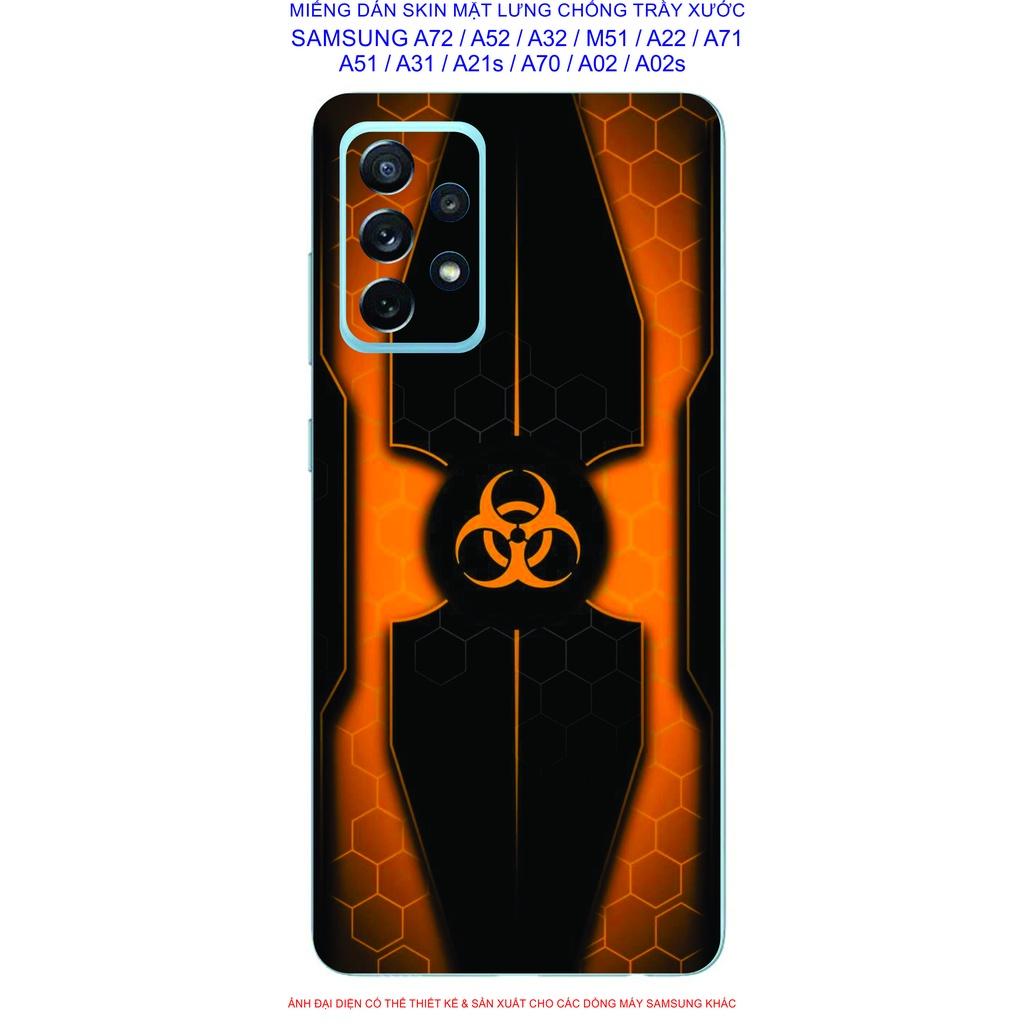 Miếng Dán Skin mặt lưng dành cho SAMSUNG A72 / A52 / A32 / A22 / M51 / A71 / A51 / A31 / A21s / A12 / A02 / A02s chống trầy xước