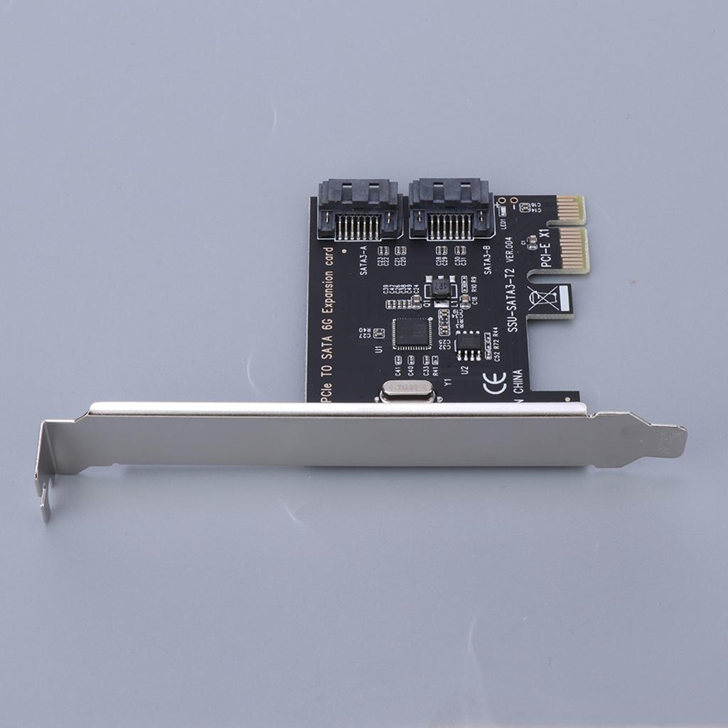 1 to 2 SATA 3.0 PCI E Slot Expansion Card with Internal SATA Header Port Adapter