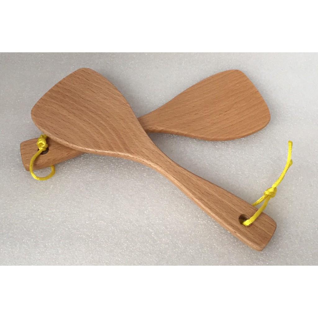 BỘ 2 VÁ CƠM THẲNG GỖ BEECH THANH TÚ 20CM