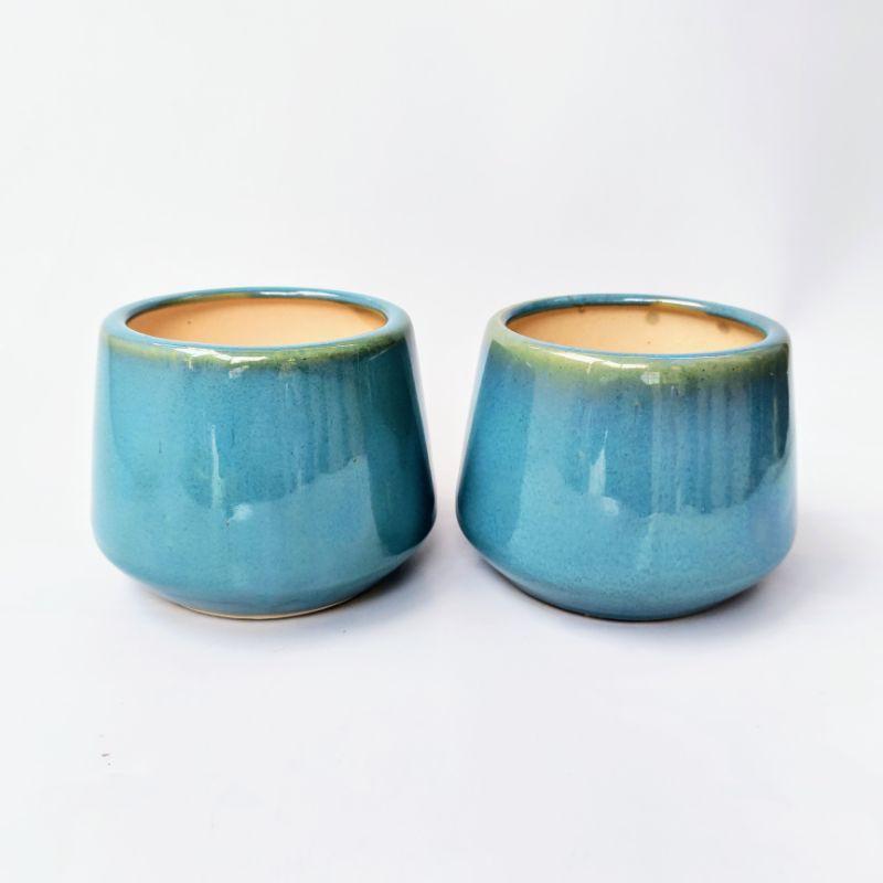 Chậu sứ trồng cây Kim cương men hỏa biến, chậu gốm sứ Bát Tràng cao cấp phù hợp trồng cây văn phòng, cây nội thất để bàn