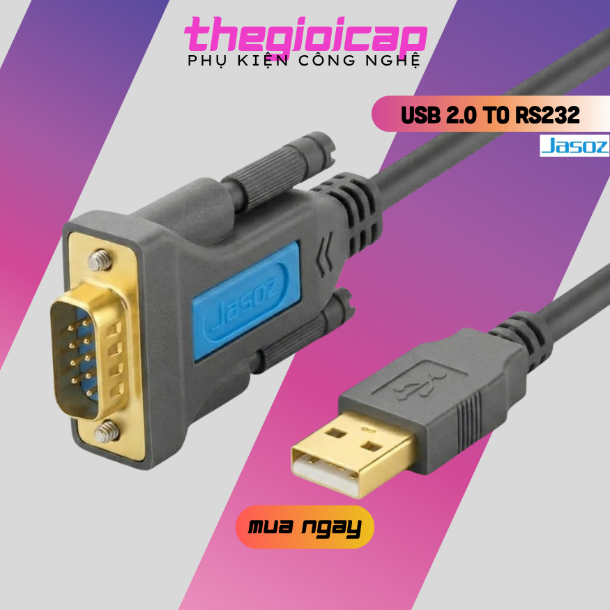 Cáp USB sang RS232 Dài 1.5m JASOZ - Hàng Nhập Khẩu