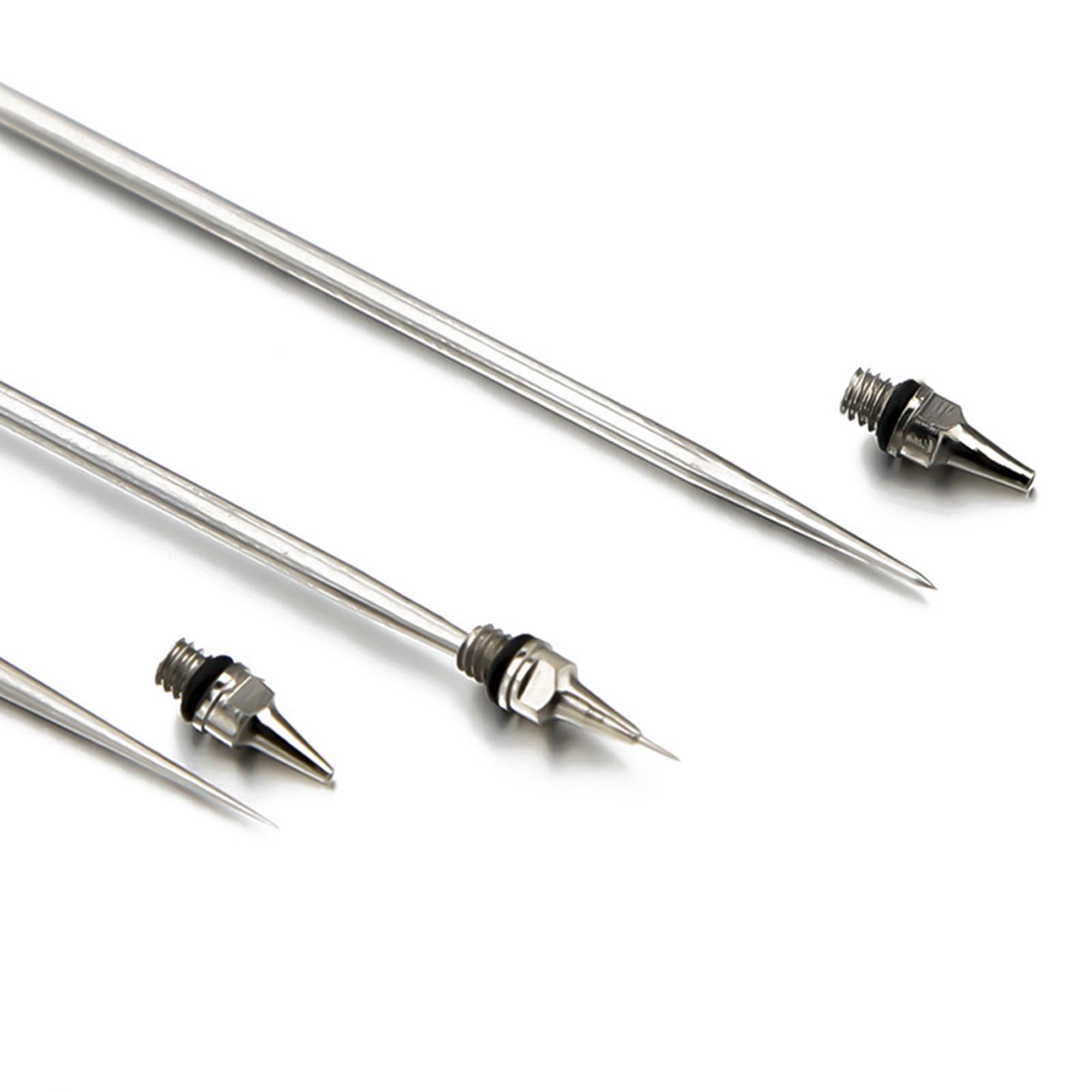 3 Pcs Airbrush Nozzle for Painting Machine for Airbrush 0.2/0.3/0.5mm Professional Airbrush Parts Replacement Parts for Crafting
