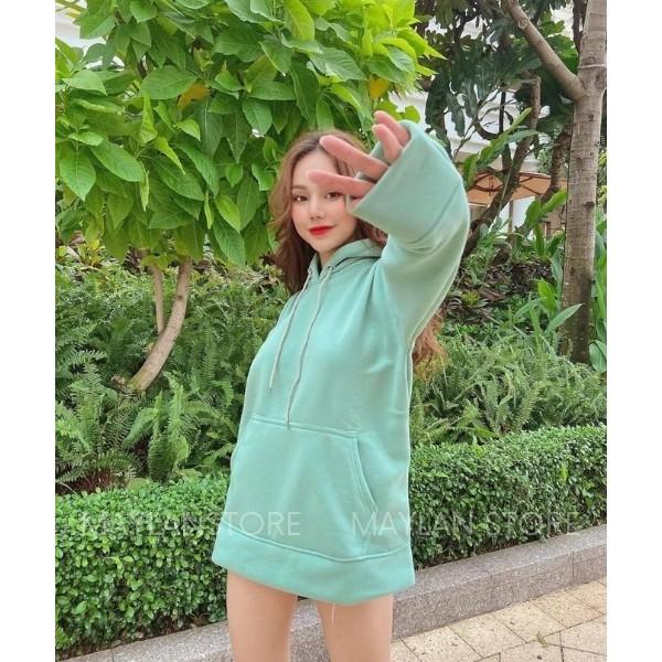 Áo khoác Hoodie Basic Nữ MAYLAN STORE nhiều màu - ulzzang form rộng hàn quốc - vải nỉ lót bông