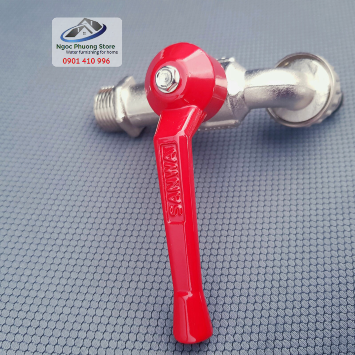 Vòi hồ, vòi nước, vòi vườn tay gạt dài Sanwa nhập khẩu Thái Lan CTK15