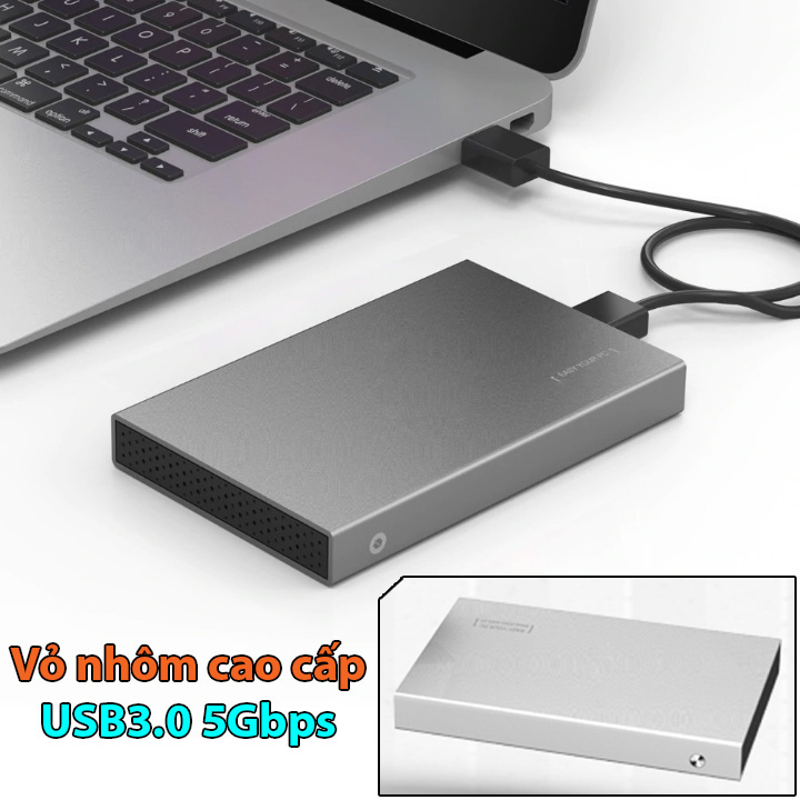 Box ổ cứng 2.5 inch SATA USB3.0 2518S3 vỏ nhôm cao cấp 1.5mm