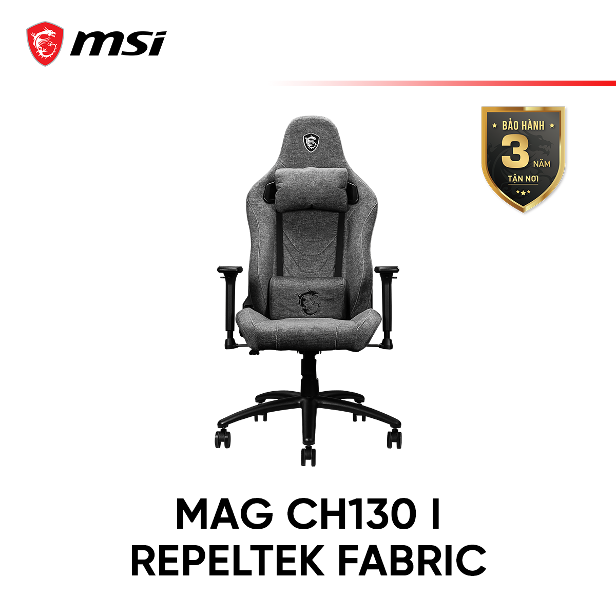 Ghế Gaming MSI MAG CH130 I REPELTEX FABRIC - Hàng chính hãng