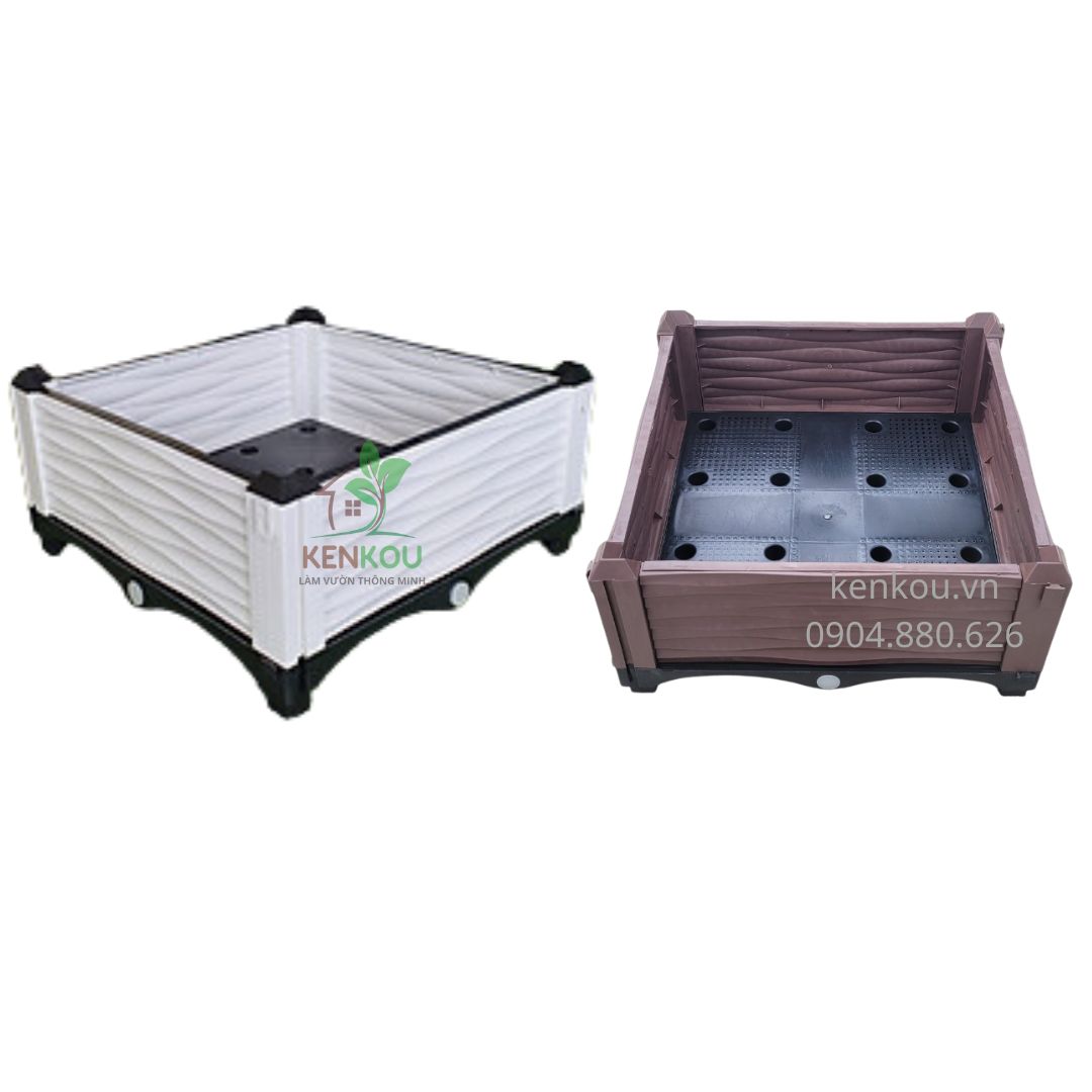 Chậu ghép trồng cây L150 x W50 x H38 Chậu thông minh Việt Nam trồng rau, hoa, cây cảnh tại nhà
