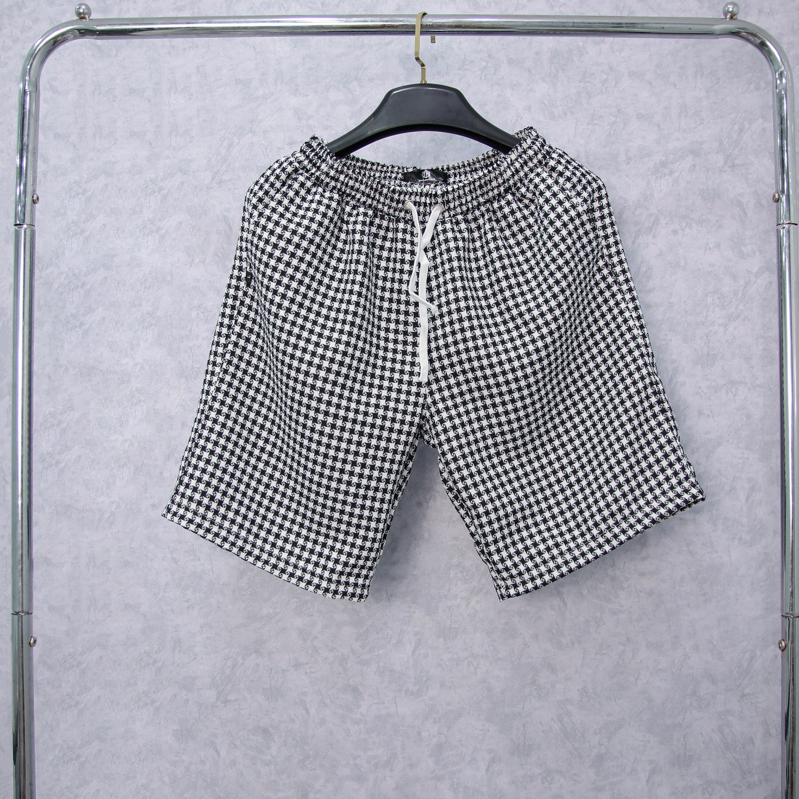 Quần short thể thao nam lưng thun dây rút,  quần đùi nam mặc nhà, đi chơi họa tiết caro nhỏ năng động