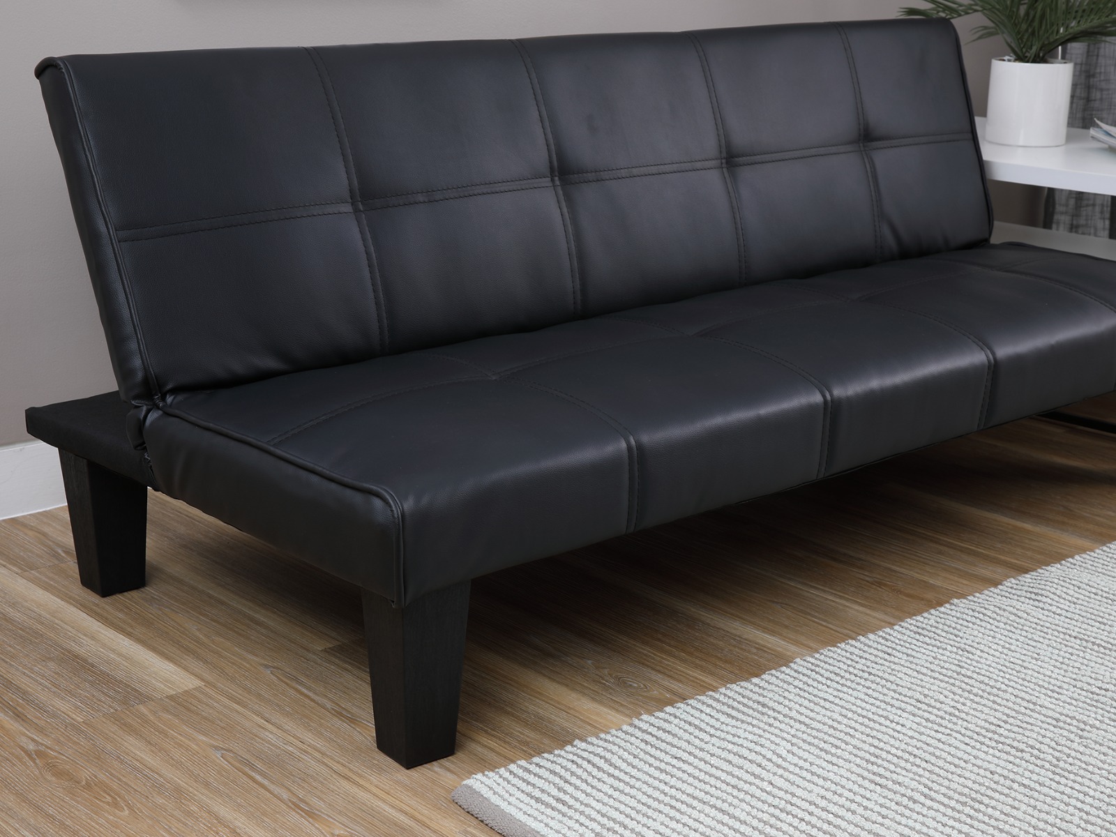 Ghế sofa giường đa năng DAY DREAM khung gỗ, đệm bọc da PVC cao cấp màu đen, tựa lưng ngả 3 cấp độ | Index Living Mall -  Phân phối độc quyền tại Việt Nam