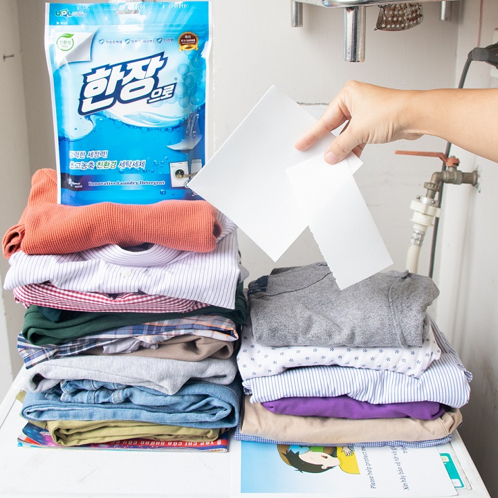 Giấy giặt quần áo Hàn Quốc Han Jang - 2 trong 1 Giặt và Xả