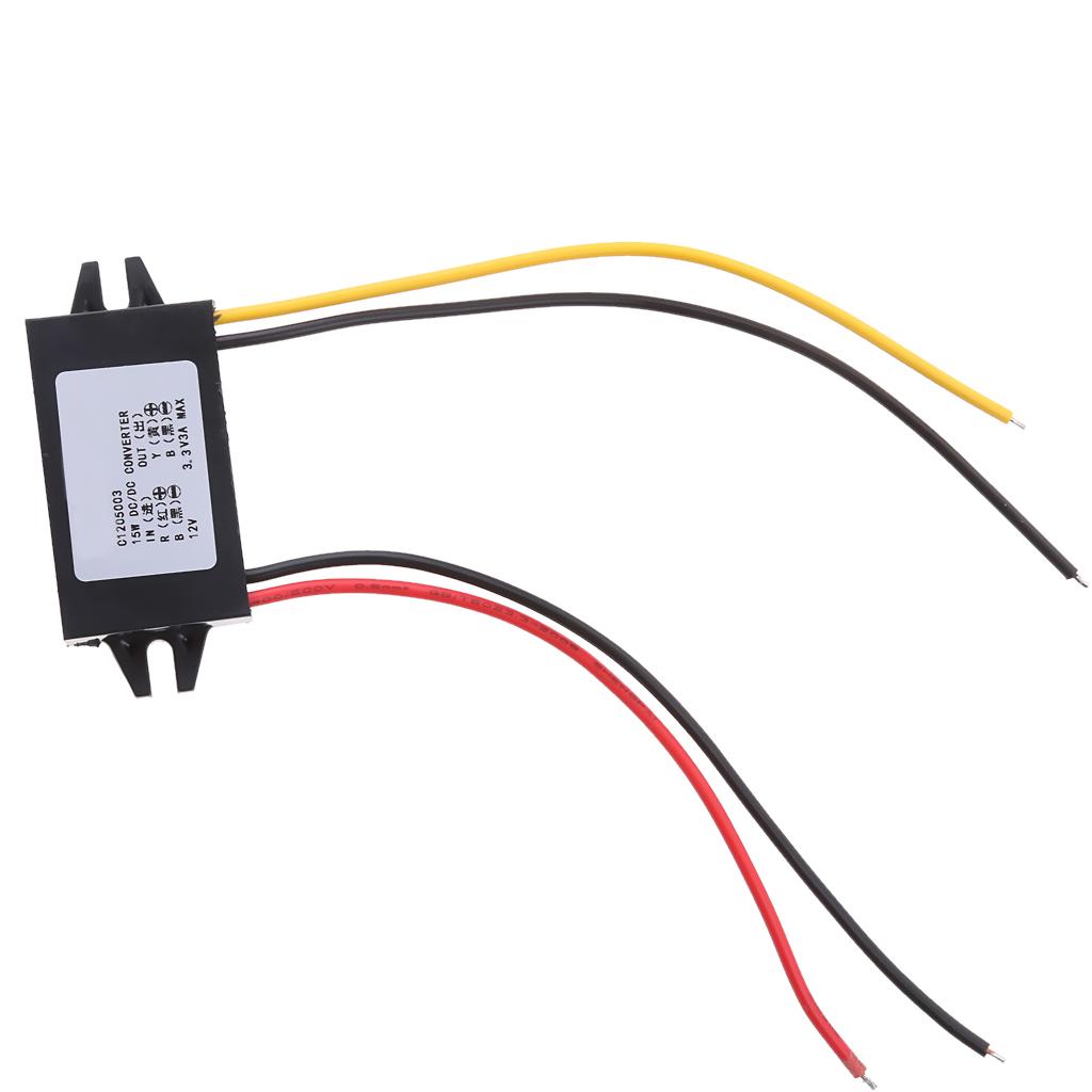 Waterproof DC/DC Converter 12V Step Down to 3.3V 3A 18W Power Supply Module