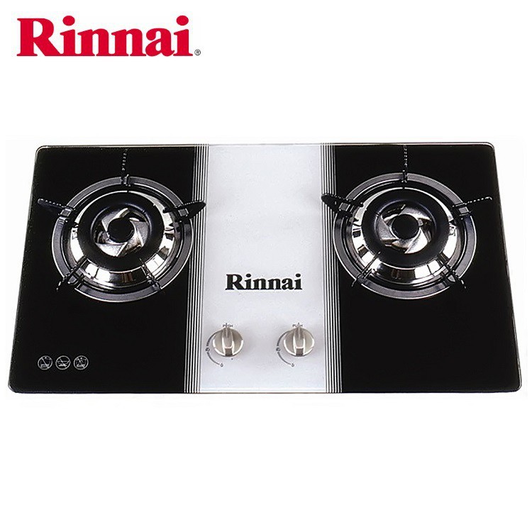 Bếp gas âm Rinnai RVB-2BGN - Chén đồng có đầu hâm, Ngắt gas tự động - Hàng chính hãng