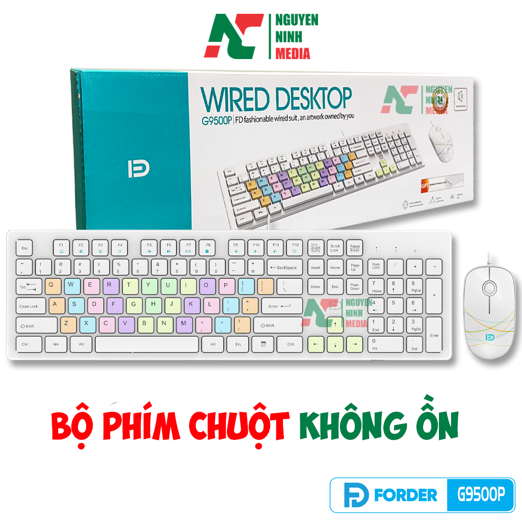 Bộ Phím Chuột Có Dây FORDER G9500P Silent Click - Hàng Chính Hãng