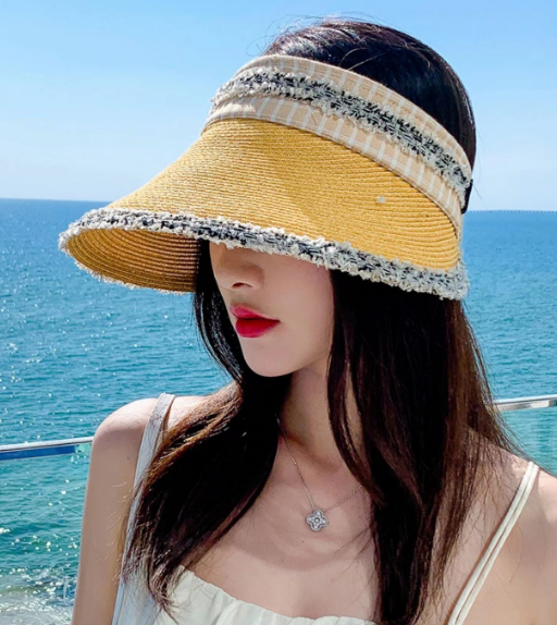 Mũ rộng vành nửa đầu chống nắng phong cách Hàn mới, nón đi nắng đi biển thời trang