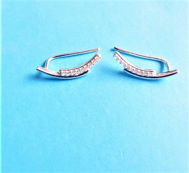 Bông tai bạc NgọcHY, Bông Tai Bạc kiểu gài, 2 Đường Cong