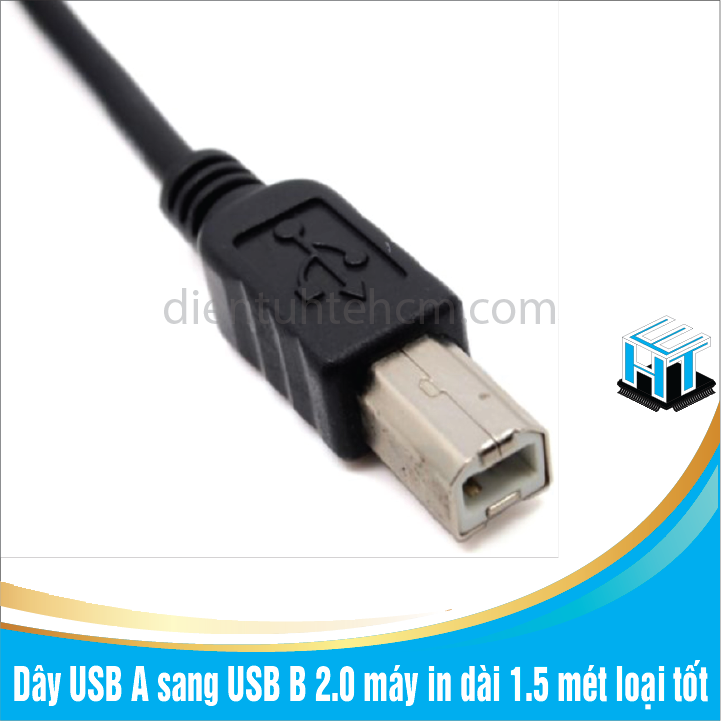 Dây USB A sang USB B 2.0 máy in dài 1.5 mét loại tốt