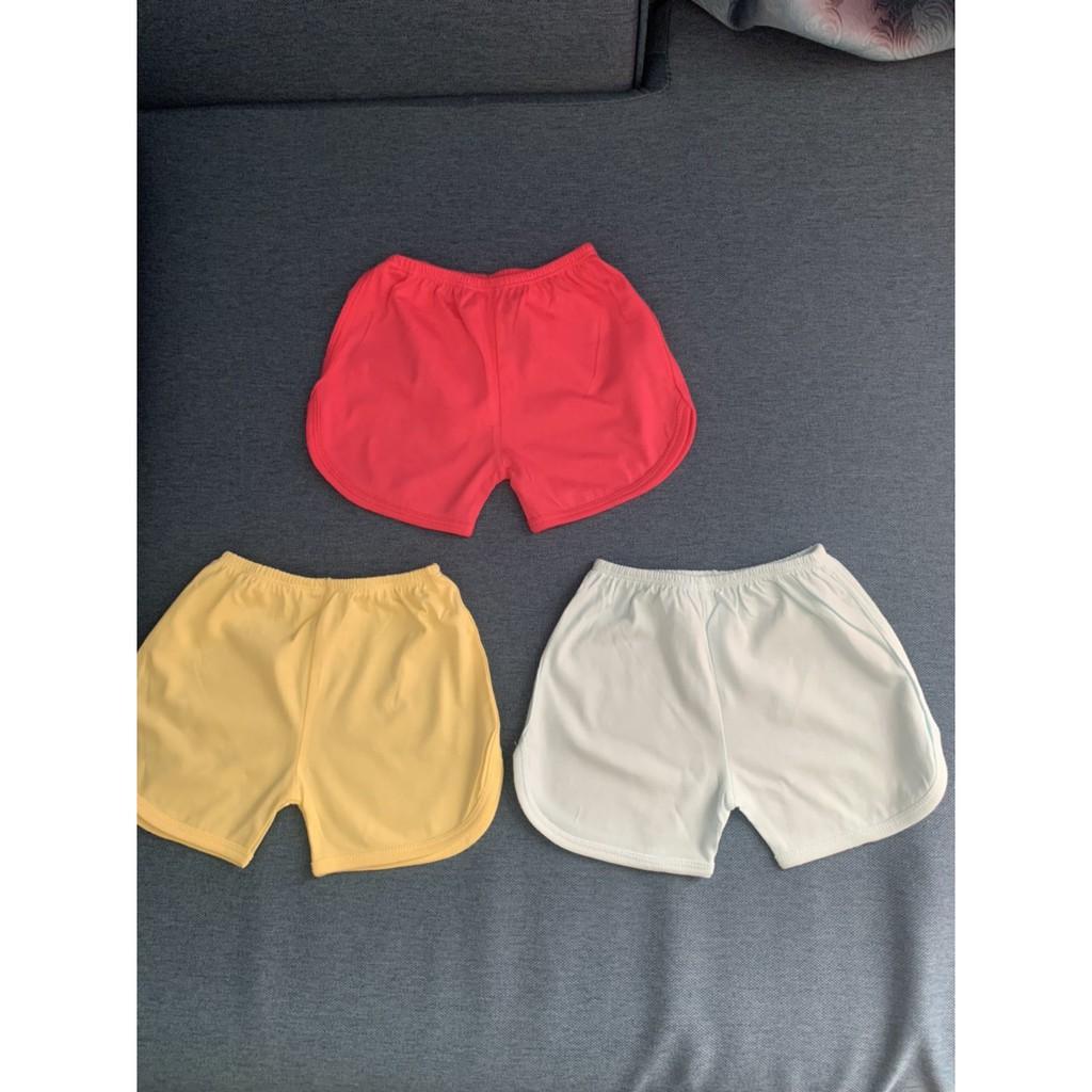 Quần đùi màu sơ sinh cho bé trai và bé gái cotton 100%