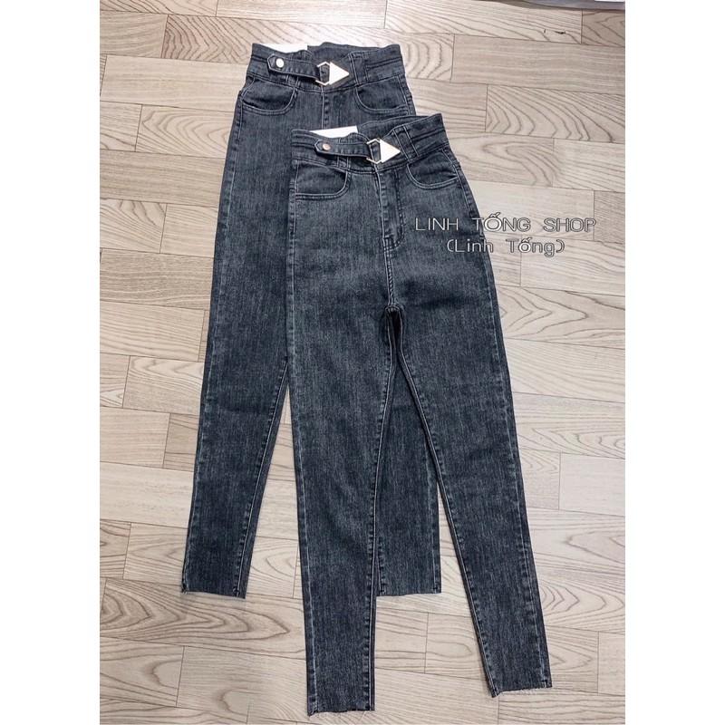 QUẦN JEANS ÔM CẠP SIÊU CAO co giãn tốt- hình shop chụp thật