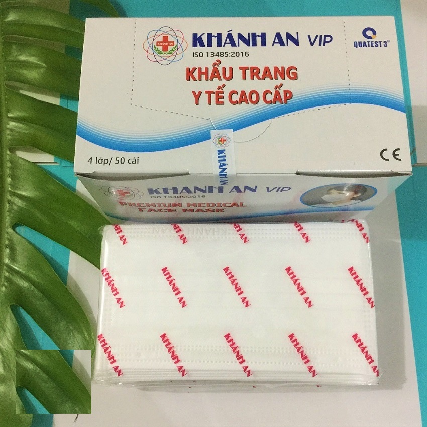 HỘP 50 CÁI KHẨU TRANG Y TẾ 4 LỚP KHÁNH AN