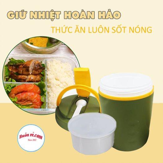 Cặp lồng đựng cơm giữ nhiệt Việt Nhật (MS:4030), Hộp đựng cơm hai tầng có quai xách tiện lợi Buôn rẻ 01421