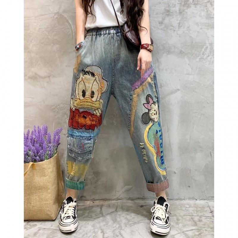 Quần Jeans Nữ Thời Trang Lưng Cao Ống Rộng
