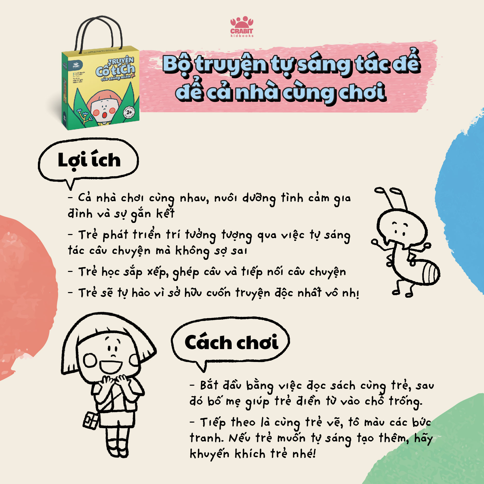 Sách tô màu - Truyện cổ tích của chúng mình - Crabit Kidbooks