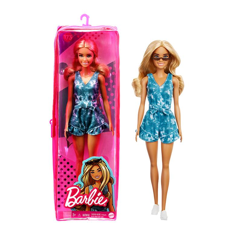 Đồ Chơi BARBIE Búp Bê Thời Trang Barbie - Blond Long Hair & Blue Jump GRB65/FBR37